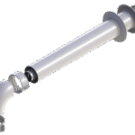 Комплект коаксиального дымохода 60/100, 1,0м Ariston