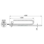 Тен для бойлера Ariston 1500W 48mm мідь довгі контакти - Зображення 2