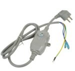 Кабель електричний з ПЗВ 10А 1,5м для водонагрівачів сірий