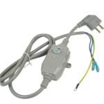 Кабель електричний з ПЗВ 10А 1,5м для водонагрівачів сірий