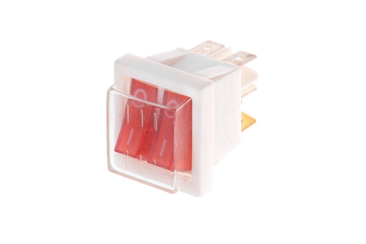 da0f53b80830fac78fc3f047f34160e3 Кнопка вимикач двоклавішний з індикацією (3) IU Thermex універсальний із захисним кожухом 2-х кнопковий 16А - Зображення 1