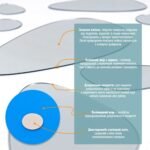 Дзеркальний декор акриловий самоклеючий Камінці срібло, 12шт (D) SW-00002496 - Зображення 4