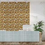 Мозаїка з декоративного скла 298х298х4,5мм Коричнева SW-00002363 - Зображення 5