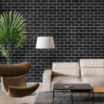 Панель стінова 700х700х5мм Чорна цегла з білим SW-00001503 - Зображення 7