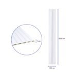 Рейка декоративна WPC стінова 3000х150х9мм Білий SW-00001866 - Зображення 3