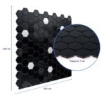 Самоклеюча алюмінієва плитка 300х300х3мм Чорна мозаїка SW-00001929 - Зображення 3