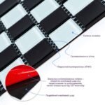 Мозаїка з декоративного скла 298х298х4,5мм Шахматка SW-00002366 - Зображення 2
