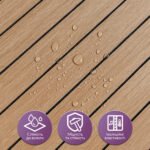 Покриття вінілове самоклеюче 3D рейки 600х600х2,8мм Теплий бурштин SW-00002205 - Зображення 4