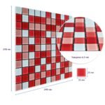 Мозаїка з декоративного скла 298х298х4,5мм Червона SW-00002367 - Зображення 3