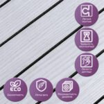 Покриття вінілове самоклеюче 3D рейки 600х600х2,8мм Білий графіт SW-00002193 - Зображення 5