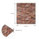 Самоклеюча 3D панель 700x770x3мм Коричнево-рудий (58-3) SW-00001319 - Зображення 3