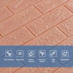 3D панель самоклеюча 700x770x3мм цегла Пудра SW-00001716 - Зображення 4