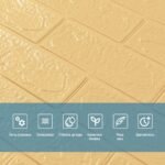 Панель стінова 3D 700х770х2мм Жовто-пісочний SW-00001909 - Зображення 4