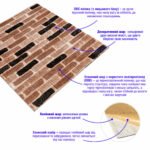 Самоклеюча 3D панель 700х770х3мм Класична цегла (346-3) SW-00001146 - Зображення 2