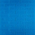 3D панель самоклеюча 700х770х5мм цегла Синій (003-5) SW-00000154