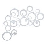 Дзеркальний декор акриловий самоклеючий срібло, 24шт (D) SW-00002523