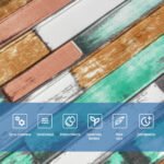 Самоклеюча декоративна 3D панель 700x700x5мм М'ятне дерево (057) SW-00000238 - Зображення 4