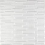 3D панель самоклеюча кладка 770х700х5мм Біла (031) SW-00000167