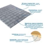 Панель стінова 3D 700х770х2мм Срібло SW-00001908 - Зображення 2