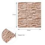 Самоклеюча 3D панель 700х770х3мм Катиринославська цегла (344-3) SW-00001383 - Зображення 3