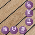 Покриття вінілове самоклеюче 3D рейки 600х600х2,8мм Світлий мигдаль SW-00002204 - Зображення 5