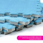 Підлога-пазл плюшевий 30х30х1см Блакитний (D) SW-00002090 - Зображення 5