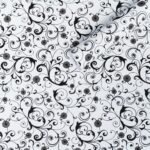 Самоклеюча плівка 0,45х10м х 0,07мм Білі вензелі (10175) SW-00000828