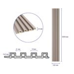 Рейка декоративна WPC стінова 3000х165х23мм Мокко SW-00001859 - Зображення 3