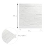 Самоклеюча декоративна 3D панель Камінь біла бита цегла700х770х5мм (180) SW-00000426 - Зображення 3