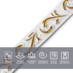 Молдинг 4950х20х7 мм Білий із золотом SW-00002678 - Зображення 4