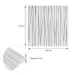 Самоклеюча 3D панель 700х700х5мм Срібні стрічки (441) SW-00001185 - Зображення 3