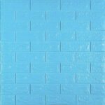 3D панель самоклеюча 700х770х5мм цегла Блакитна (005-5) SW-00000297