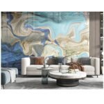 Самоклеюча вінілова плитка набір (6 рулонів) 3600х2800х2мм Блакитний SW-00001449 - Зображення 3