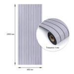 Покриття вінілове самоклеюче 3D рейки Білий Графіт 600х2900х3мм SW-00002900 - Зображення 3