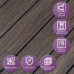 Покриття вінілове самоклеюче 3D рейки 600х600х2,8мм Димчастий каштан SW-00002195 - Зображення 5