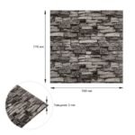 Самоклеюча 3D панель 700x770x3мм Графітовий (59-3) SW-00001481 - Зображення 3