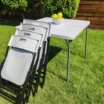 Набір мебелів складний (Стіл і 4 стільця), Білий (з сумкою) SW-00001540 - Зображення 5