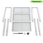 Стелаж-етажерка триярусний з металу 60х33х110см Білий SW-00002103 - Зображення 6