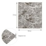 Декоративна 3D панель самоклейка 700х770х5мм Чорний мармур (цегла) (061-5) SW-00000036 - Зображення 3