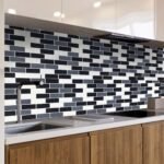 Самоклеюча поліуретанова плитка чорна сіра молочна цегла 305х305х1мм (D) SW-00001329 - Зображення 6