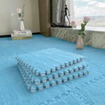 Підлога-пазл плюшевий 30х30х1см Блакитний (D) SW-00002090 - Зображення 8