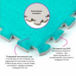 Підлога-пазл плюшевий 30х30х1см М'ятний SW-00002088 - Зображення 3