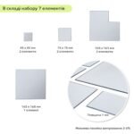 Дзеркальний декор акриловий самоклеючий срібло, 7шт (D) SW-00002508 - Зображення 3