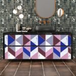 Самоклеюча плівка 0,45х10м х 0,07мм Рожеві трикутники SW-00001225 - Зображення 5