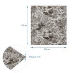 Панель стінова 3D 700х770х2мм (061-2) Мармур Чорний SW-00001912 - Зображення 3