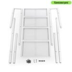 Стелаж-етажерка чотириярусний з металу 60х35х148см Білий SW-00002104 - Зображення 6