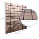 Самоклеюча алюмінієва плитка 300х300х3мм мідна мозаїка SW-00001157 - Зображення 3