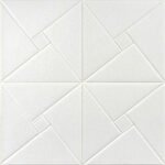 Самоклеюча декоративна настінно-стельова 3D панель 680х670х5.5мм Орігамі (173) SW-00000182