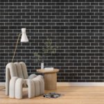 Панель стінова 700х700х5мм Чорна цегла з білим SW-00001503 - Зображення 5
