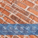 Декоративна 3D панель 700х770х5мм Руда Катеринославська цегла (044) SW-00000037 - Зображення 4